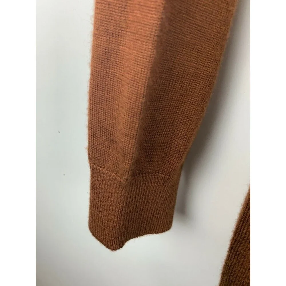 Thread & Stitch Mens Sweater Size XXL Long Sleeve Brown Ribbed Hem And Sleeves